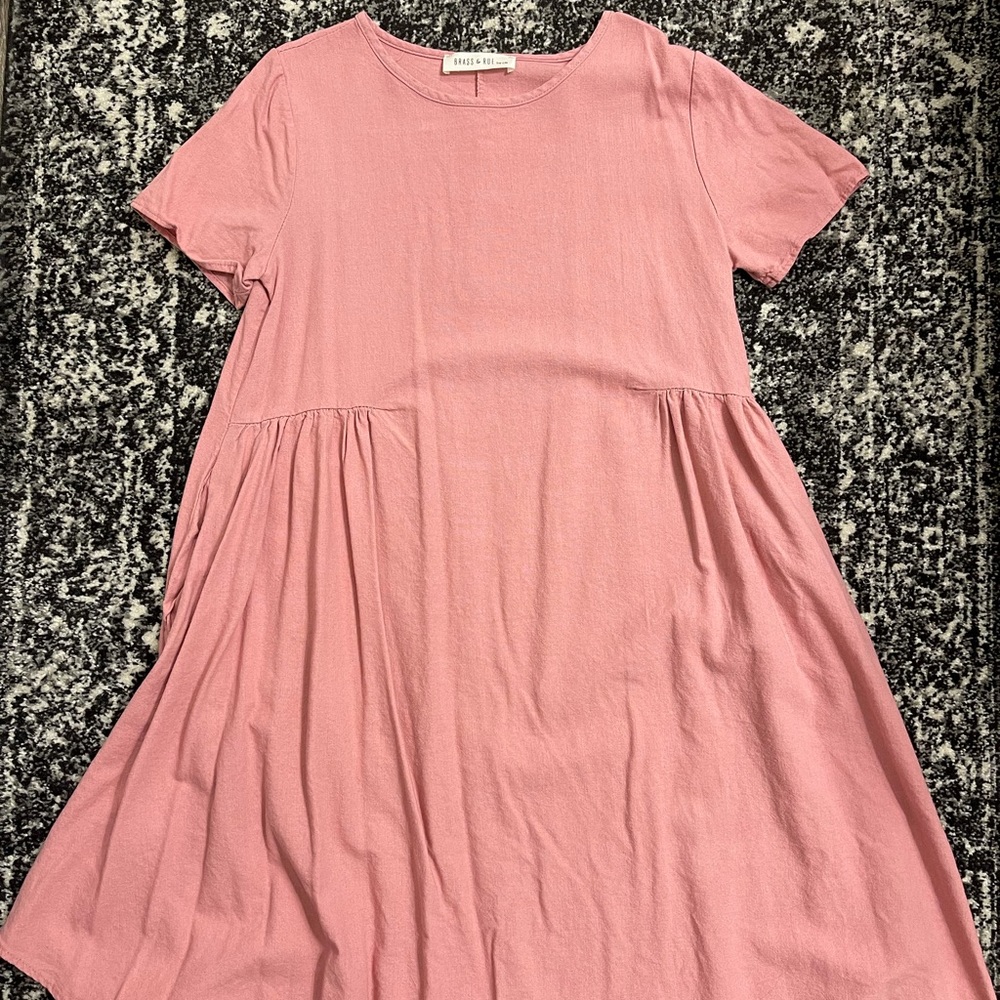 💕SOLD Like New Pink Linen Dress!